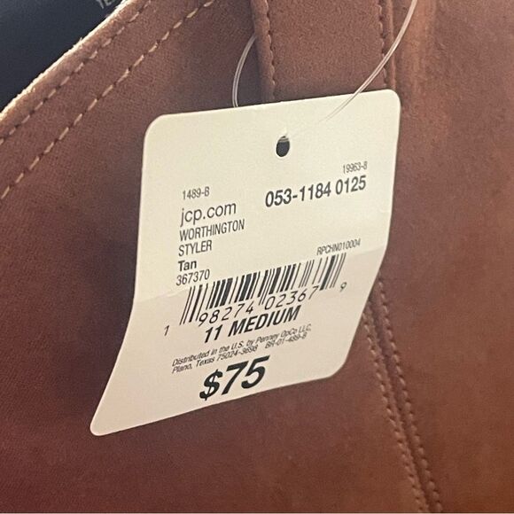 Worthington Women's Brown Size 11M Suede Ankle Boots - Picture 8 of 9